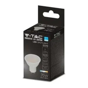 LED Spot Λάμπα GU10 10W V-TAC PRO Samsung Chip 100° 1000lm Φυσικό  4000K – 21879