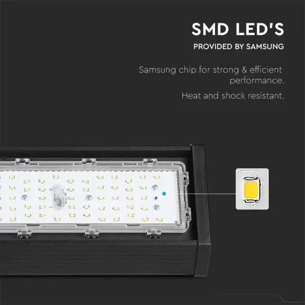 LED Γραμμικός Προβολέας Μαύρος 100W V-TAC PRO Samsung Chip 110° 9800lm IP54 Ψυχρό 6500K – 21892