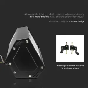 LED Γραμμικός Προβολέας Μαύρος 100W V-TAC PRO Samsung Chip 110° 9800lm IP54 Ψυχρό 6500K – 21892
