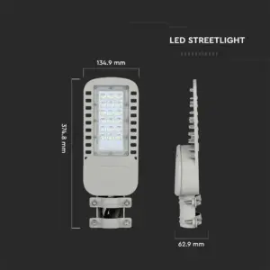 LED φωτιστικό δρόμου V-TAC PRO Samsung Chip 30W 4000Κ γκρι σώμα 135lm/W – 21956