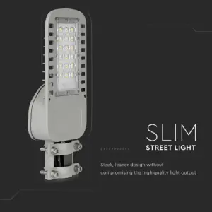 LED φωτιστικό δρόμου V-TAC PRO Samsung Chip 30W 4000Κ γκρι σώμα 135lm/W – 21956