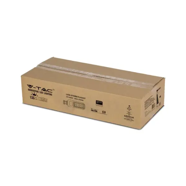 LED φωτιστικό δρόμου V-TAC PRO Samsung Chip 50W 4000Κ γκρι σώμα 135lm/W – 21958