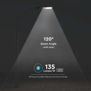 LED φωτιστικό δρόμου V-TAC PRO Samsung Chip 50W 4000Κ γκρι σώμα 135lm/W – 21958
