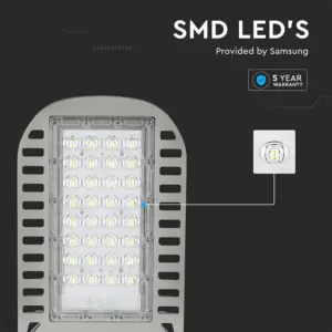 LED φωτιστικό δρόμου V-TAC PRO Samsung Chip 50W 4000Κ γκρι σώμα 135lm/W – 21958