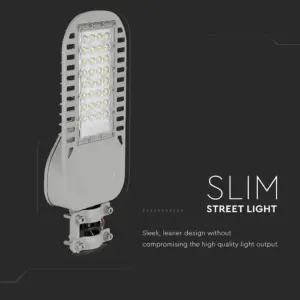 LED φωτιστικό δρόμου V-TAC PRO Samsung Chip 50W 4000Κ γκρι σώμα 135lm/W – 21958