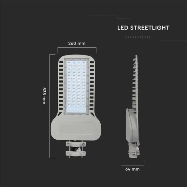 LED Φωτιστικό Δρόμου SAMSUNG CHIP 5 Years Warranty – 100W SLIM 4000K 135LM/W V-TAC – 21960