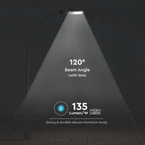 LED φωτιστικό δρόμου V-TAC PRO Samsung Chip 150W 6500Κ γκρι σώμα 135lm/W – 21963