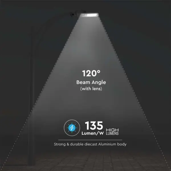 LED φωτιστικό δρόμου V-TAC PRO Samsung Chip 150W 6500Κ γκρι σώμα 135lm/W – 21963