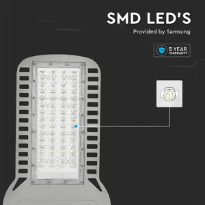 LED φωτιστικό δρόμου V-TAC PRO Samsung Chip 150W 6500Κ γκρι σώμα 135lm/W – 21963