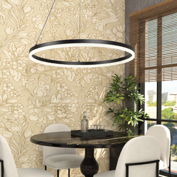 InLight Κρεμαστό φωτιστικό LED 45W 3CCT (by switch on base) 6095-C-Black