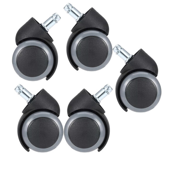 Set of 5 office chair wheels pakoworld black 221-000005
