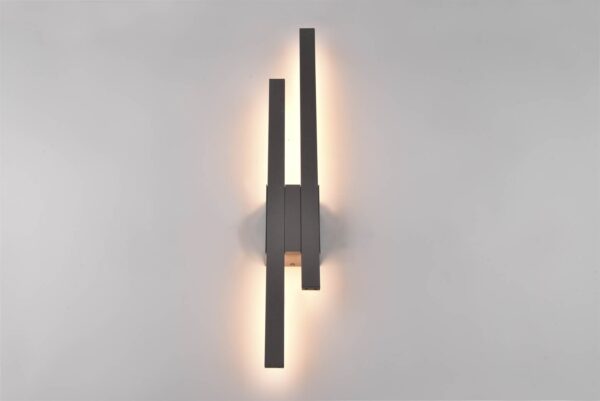 Φωτιστικό Τοίχου Tawa Ανθρακί LED 18W 1800lm 3000K IP54 Trio Lighting – 221460242