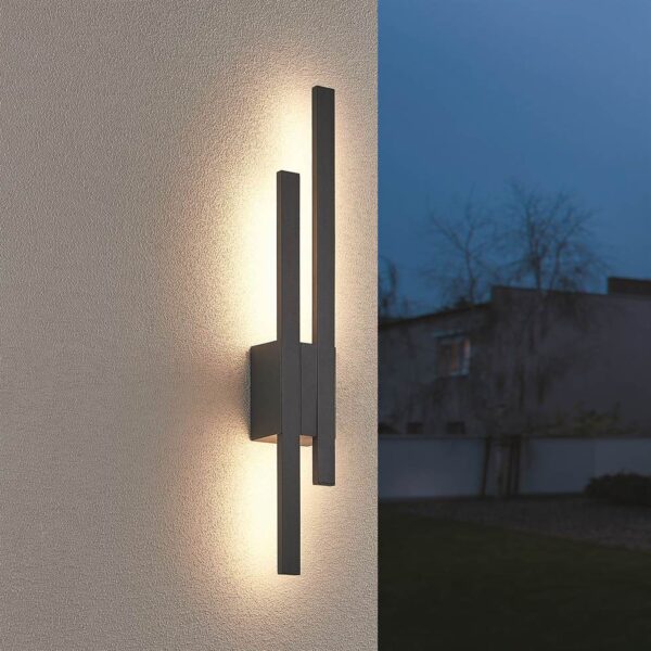 Φωτιστικό Τοίχου Tawa Ανθρακί LED 18W 1800lm 3000K IP54 Trio Lighting – 221460242