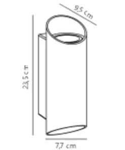 Nordlux Nico Round 22 Φωτιστικό Τοίχου Μαύρο GU10 Αλουμίνιο/Γυάλινο – 2218231003