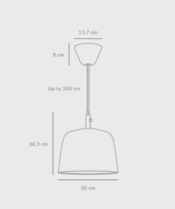 Κρεμαστό Φωτιστκό DFTP Norbi 30 1xE27 Μαύρου Χρώματος – 2220123003