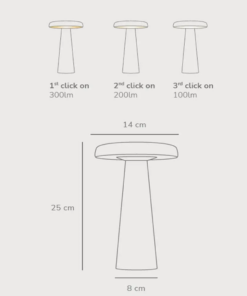 Επιτραπέζιο Φωτιστικό Εξωτερικού Χώρου DFTP Arcello LED 2.8W 2700K Χρώματος Ανθρακί IP54 Dimmable – 2220155050