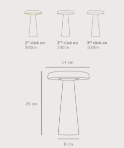 Επιτραπέζιο Φωτιστικό Εξωτερικού Χώρου DFTP Arcello LED 2.8W 2700Κ Χρώματος Σκουριάς IP54 Dimmable – 2220155061