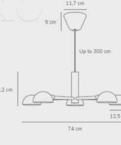 Κρεμαστό Φωτιστικό DFTP Nomi Μαύρου 5xE14 Χρώματος – 2220163003
