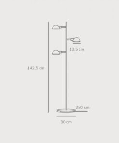 Φωτιστικό Δαπέδου DFTP Nomi 3xE14 Μαύρου Χρώματος – 2220194003