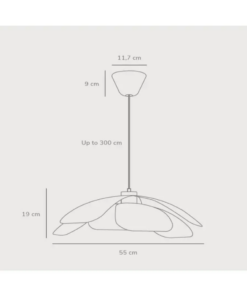 Κρεμαστό Φωτιστικό DFTP Maple 55 1xE27 Καφέ Χρώματος – 2220293009
