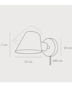 Επιτοίχιο Φωτιστικό DFTP Stay 1xE27 Γκρι Χρώματος – 2220381010