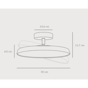 Φωτιστικό Οροφής DFTP  Kaito Pro 30 LED 18W 3000K Μαύρου Χρώματος – 2220516003