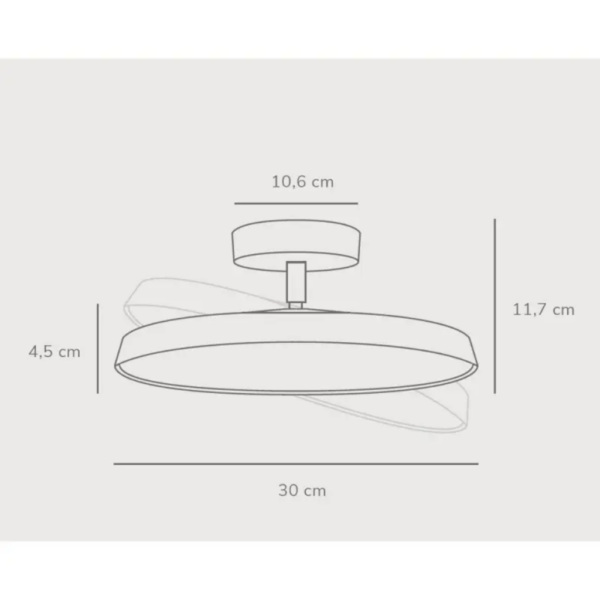 Φωτιστικό Οροφής DFTP  Kaito Pro 30 LED 18W 3000K Μαύρου Χρώματος – 2220516003