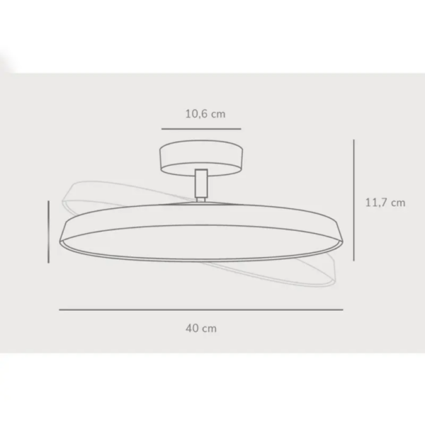 Φωτιστικό Οροφής DFTP  Kaito Pro 40 LED 26W 3000K Λευκού Χρώματος – 2220526001