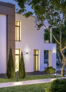 Φωτιστικό Τοίχου Trio Lighting E27 Ανθρακί Αλουμίνιο IP44 222260142