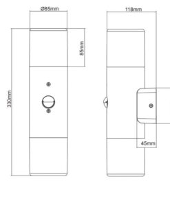 Φωτιστικό Τοίχου Trio Lighting 2xE27 Ανθρακί Αλουμίνιο IP44 222260242