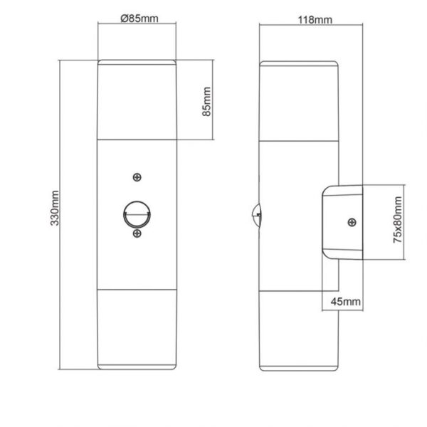 Φωτιστικό Τοίχου Trio Lighting   2xE27 Ανθρακί Αλουμίνιο   IP44 222260242