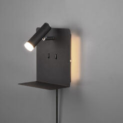 Φωτιστικό Τοίχου Trio Lighting LED 3W Μαύρο Ματ Μεταλλικό 240lm 3000K 222570232