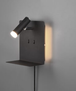 Φωτιστικό Τοίχου Trio Lighting LED 3W Μαύρο Ματ Μεταλλικό 240lm 3000K 222570232