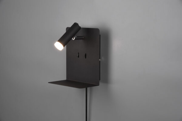Φωτιστικό Τοίχου Trio Lighting LED 3W  Μαύρο Ματ Μεταλλικό 240lm 3000K  222570232