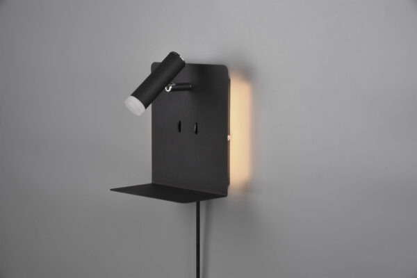 Φωτιστικό Τοίχου Trio Lighting LED 3W  Μαύρο Ματ Μεταλλικό 240lm 3000K  222570232