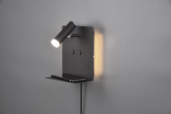 Φωτιστικό Τοίχου Trio Lighting LED 3W  Μαύρο Ματ Μεταλλικό 240lm 3000K  222570232