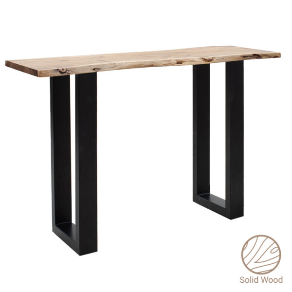 Slim pakoworld console acacia wood natural-leg black 120x40x75.5cm 223-000024