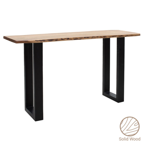 Slim pakoworld console acacia wood natural-leg black 140x45x75.5cm 223-000025