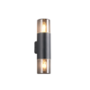 Φωτιστικό Τοίχου Up-Down Μαύρο Ματ HOOSIC 2x E27 IP44 Trio Lighting – 224060232