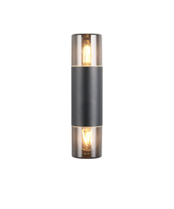 Φωτιστικό Τοίχου Up-Down Μαύρο Ματ HOOSIC 2x E27 IP44 Trio Lighting – 224060232