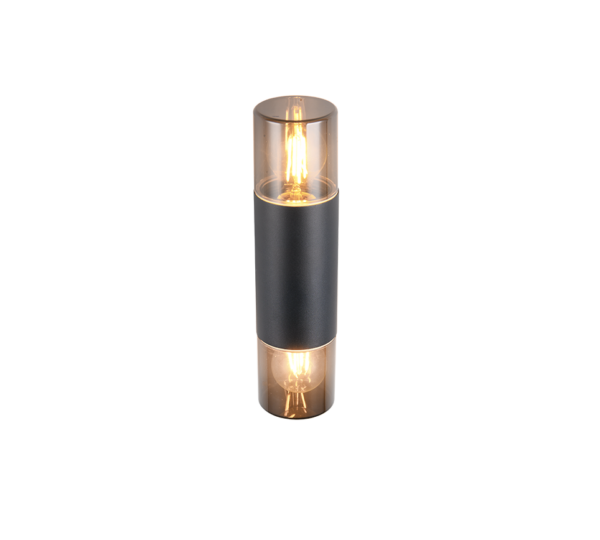 Φωτιστικό Τοίχου Up-Down Μαύρο Ματ HOOSIC 2x E27 IP44 Trio Lighting – 224060232
