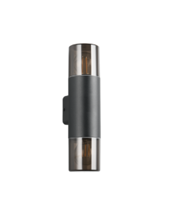 Φωτιστικό Τοίχου Up-Down Μαύρο Ματ HOOSIC 2x E27 IP44 Trio Lighting – 224060232