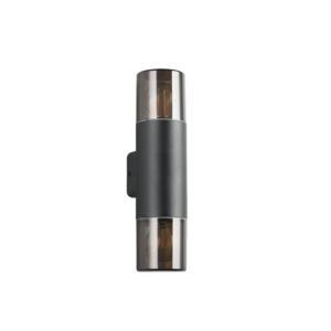 Φωτιστικό Τοίχου Up-Down Μαύρο Ματ HOOSIC 2x E27 IP44 Trio Lighting – 224060232