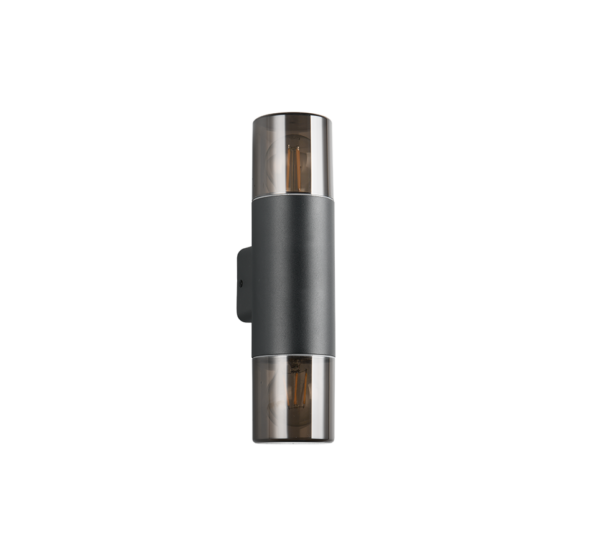 Φωτιστικό Τοίχου Up-Down Μαύρο Ματ HOOSIC 2x E27 IP44 Trio Lighting – 224060232