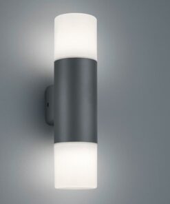 Φωτιστικό Τοίχου Trio Lighting 2xE27 Ανθρακί Αλουμίνιο IP44 224060242