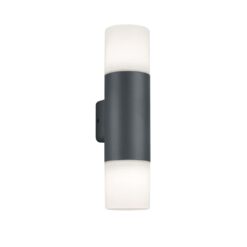 Φωτιστικό Τοίχου Trio Lighting 2xE27 Ανθρακί Αλουμίνιο IP44 224060242