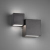 Φωτιστικό Τοίχου Trio Lighting LED 6W  Μαύρο Ματ Μεταλλικό Step Dimmable 500lm 3000K  224910232