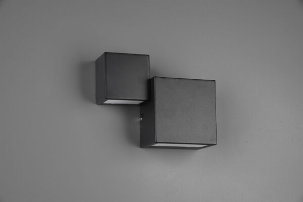 Φωτιστικό Τοίχου Trio Lighting LED 6W  Μαύρο Ματ Μεταλλικό Step Dimmable 500lm 3000K  224910232