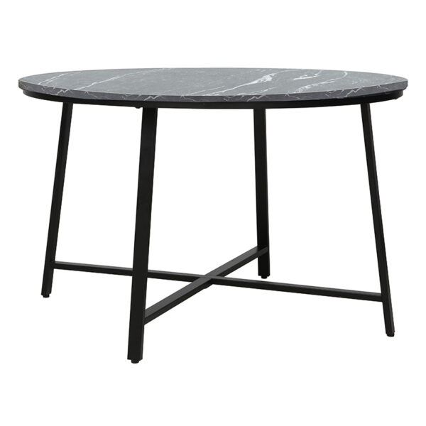 Table Gianno pakoworld black marble-black leg D120x76cm 225-000011