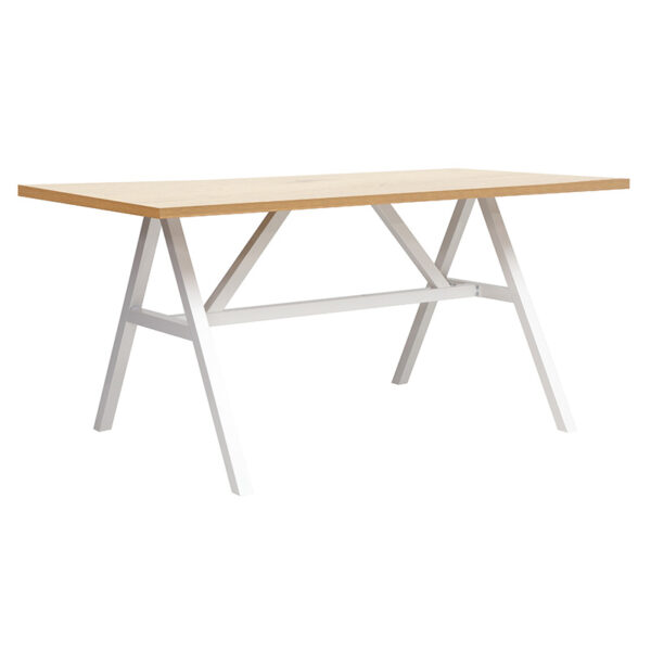 Table Alarick pakoworld natural-white leg 160x90x76cm 225-000012